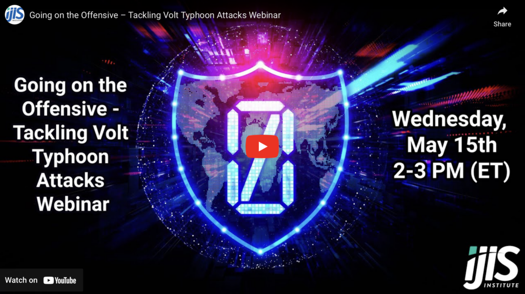 Going on the Offensive: Tackling Volt Typhoon Attacks Webinar - title